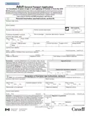 General Passport Application Form Template