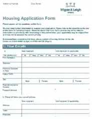 Housing Application Form Template