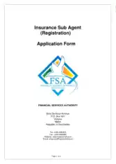 Free Download PDF Books, Insurance Agent Application Form Template