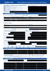 International Admission Application Form Template