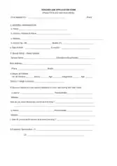 Teacher Job Application Form Template