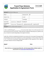 Free Download PDF Books, Travel Pass Scheme Application Form Template