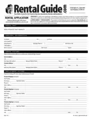 Apartment Rental Application Form Template