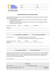 Leave For Application Of Absence Form Template
