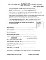 Merit Scholarship Application Form Template