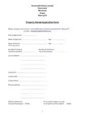 Free Download PDF Books, Rental Property Application Form Template