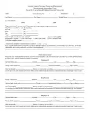 Restaurant Employment Application Form Templates