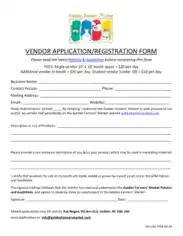 Vendor Registration Application Form Templates