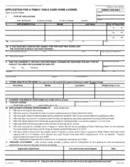 Application For Family Child Care Template