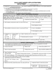 Child Care Subsidy Application Form Template
