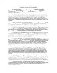 Business Consultant Agreement Template