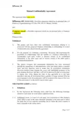 Company Mutual Confidentiality Agreement Template