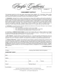 Contract Consignment Agreement Form Template