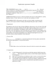 Employee Contract Agreement Form Template
