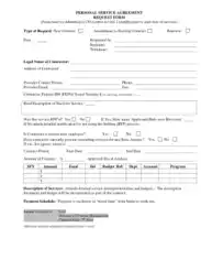 Personal Service Agreement Template