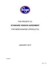 Standard Vendor Agreement Template