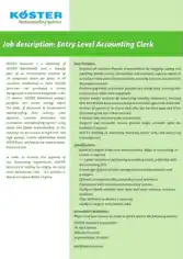 Entry Level Account Clerk Job Description Template