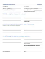 Basic Fundraiser Accounting Form Template