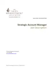 Strategic Account Manager Job Description Template