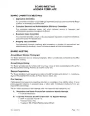 Agenda Format for Board Meeting