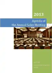 Free Download PDF Books, Annual Sales Meeting Agenda