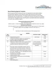 Free Download PDF Books, Board Meeting Agenda