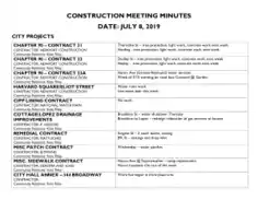 Construction Meeting Minutes