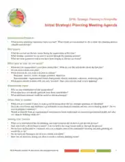 Initial Strategic Planning Meeting Agenda