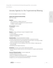 Free Download PDF Books, Organizational Meeting Agenda