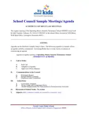 Free Download PDF Books, School Council Meeting Agenda