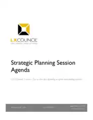 Strategic Planning Session Agenda