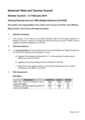 Housing Revenue Account Budget Estimate Template