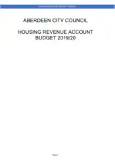 Housing Revenue Account Budget Template
