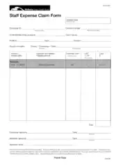 Employee Expenses Claim Form Template