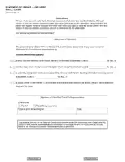 Statement Of Small Claim Form Template
