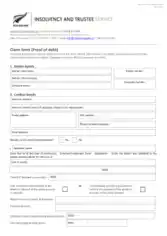 Proof Of Debt Claim Form Template