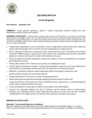 Junior Computer Engineer Job Description Template
