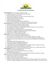 Free Download PDF Books, Warehouse Worker Job Description Responsibilities Template