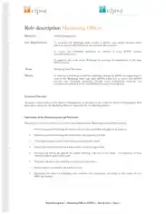 Free Download PDF Books, Example of Marketing Officer Job Description Template