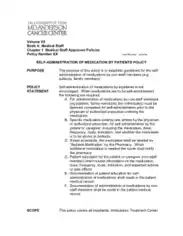 Free Download PDF Books, Administration of Medication Policy by Patients Policy Template