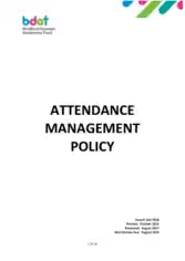 Attendance Management Policy Statement Template