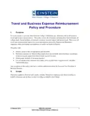 Travel and Business Expense Reimbursement Policy Template