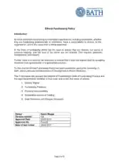 Basic Ethical Fundraising Policy Template