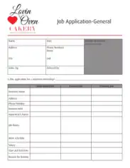 Basic Generic Job Application Template