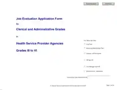 Job Evaluation Application Form Template