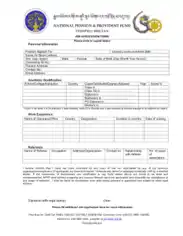 Personal Job Application Form Template