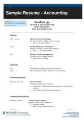 Free Download PDF Books, Resume for Accounting Job Application Template
