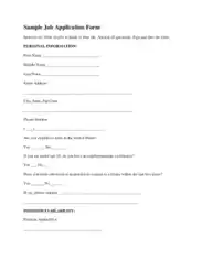 Free Download PDF Books, Editable Employment Application Form Sample Template