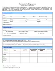 Non Law Enforcement Employment Application Form Template