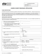 Printable Unemployment Application Example Template